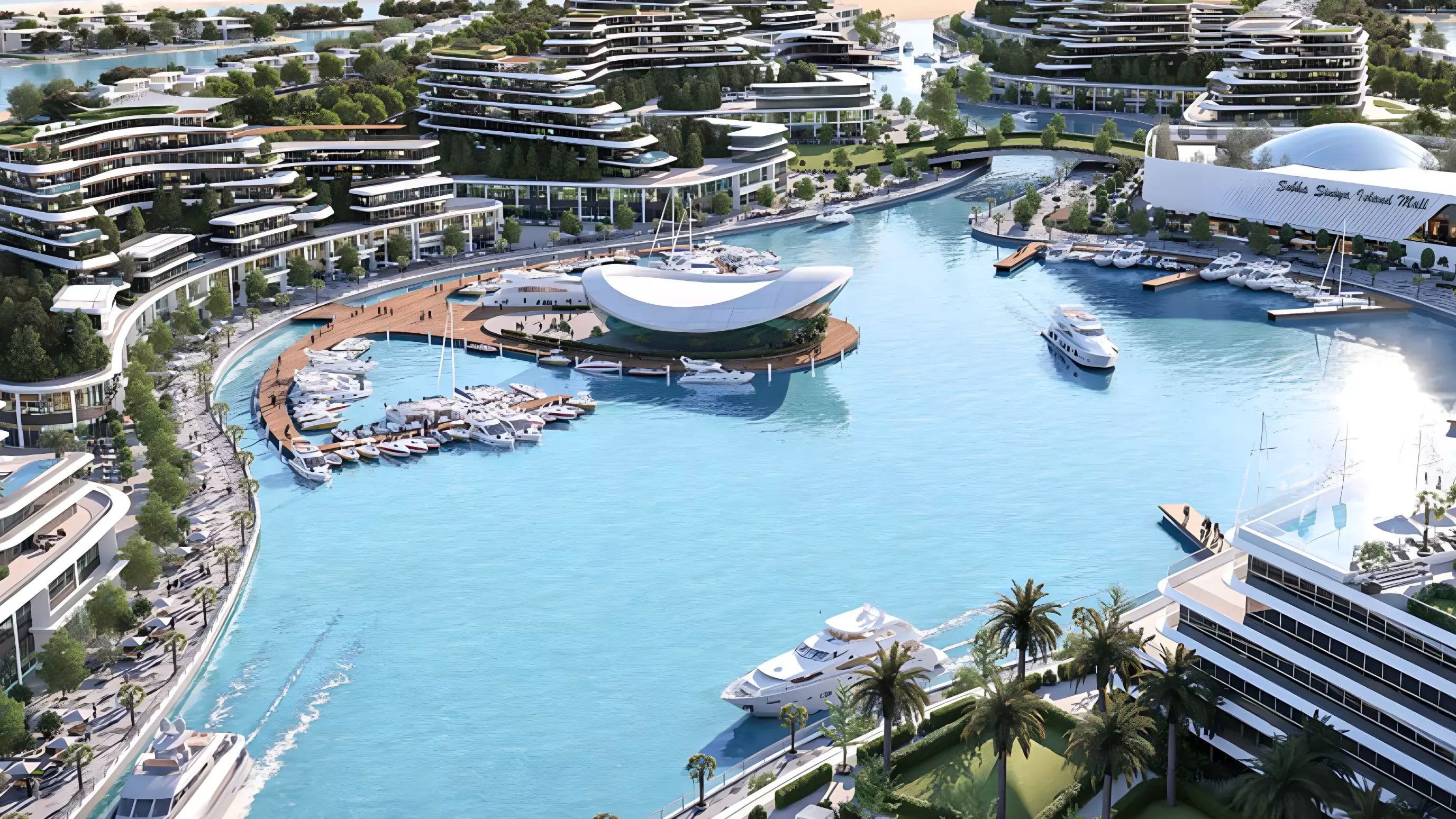 Impressie van Bayside Marina Residences, woningen van Sobha Realty in Umm Al Quwain Marina, Umm Al Quwain
