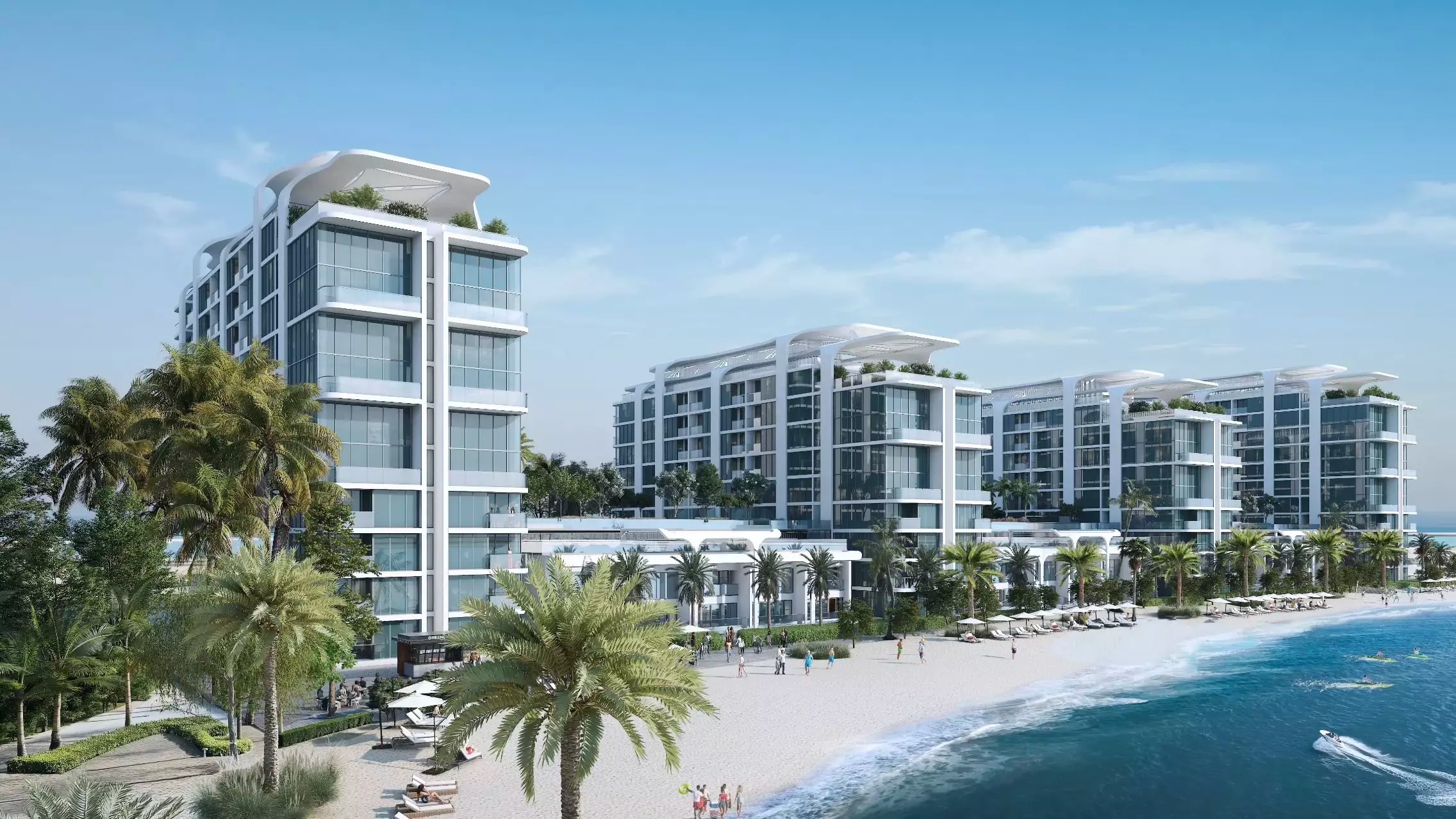 Impressie van Coastline Beach Residences, woningen van Sobha Realty in Umm Al Quwain Marina, Umm Al Quwain