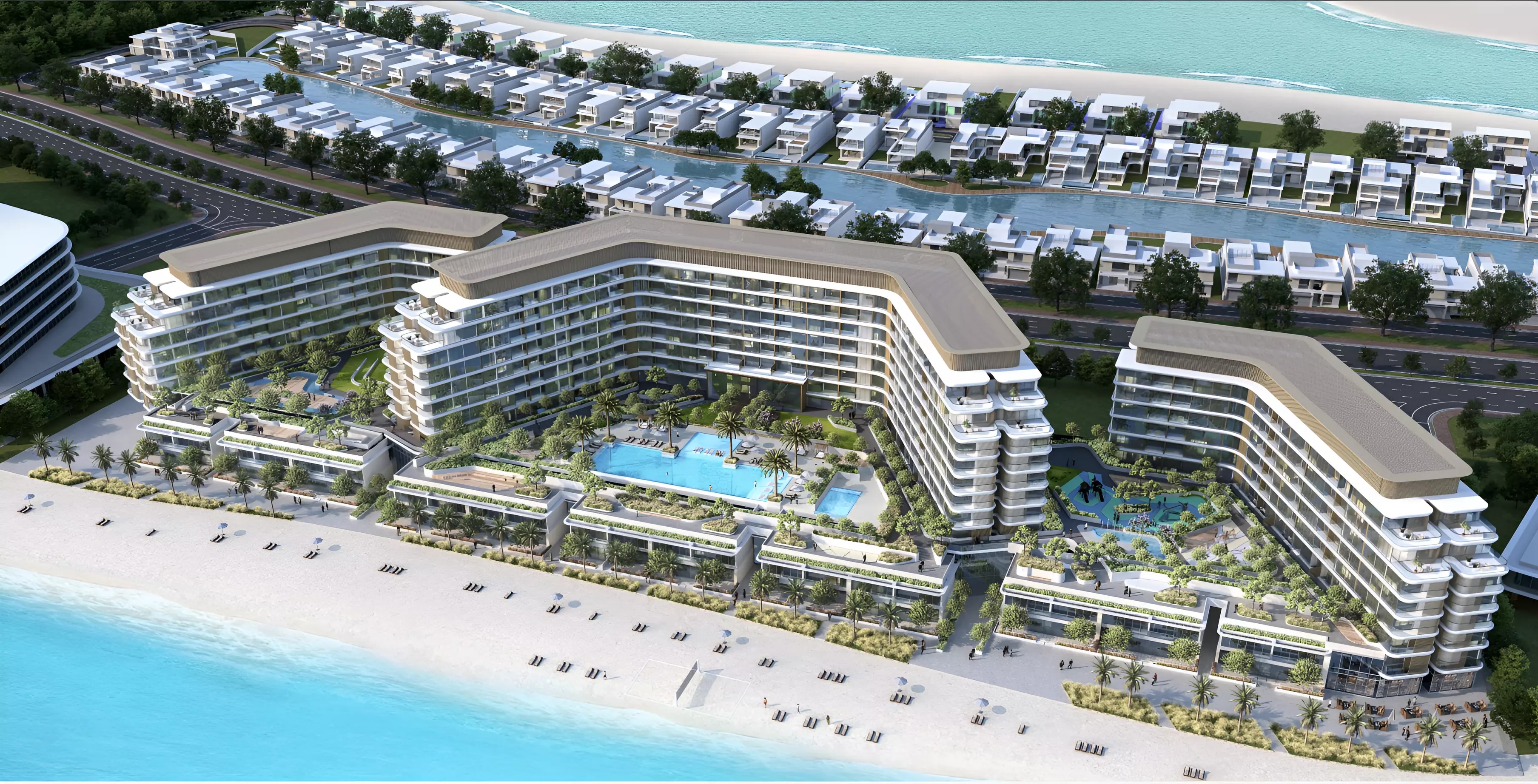 Impressie van Delphine Beach Residences, appartementen van Sobha Realty in Umm Al Quwain Marina, Umm Al Quwain