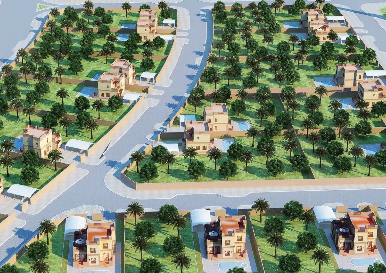 Impressie van Telal Al Salam 1, villa's van ARABIAN HILLS INVESTMENT AND REAL ESTATE DEVELOPMENT in Al Faqa'a, Al Ain