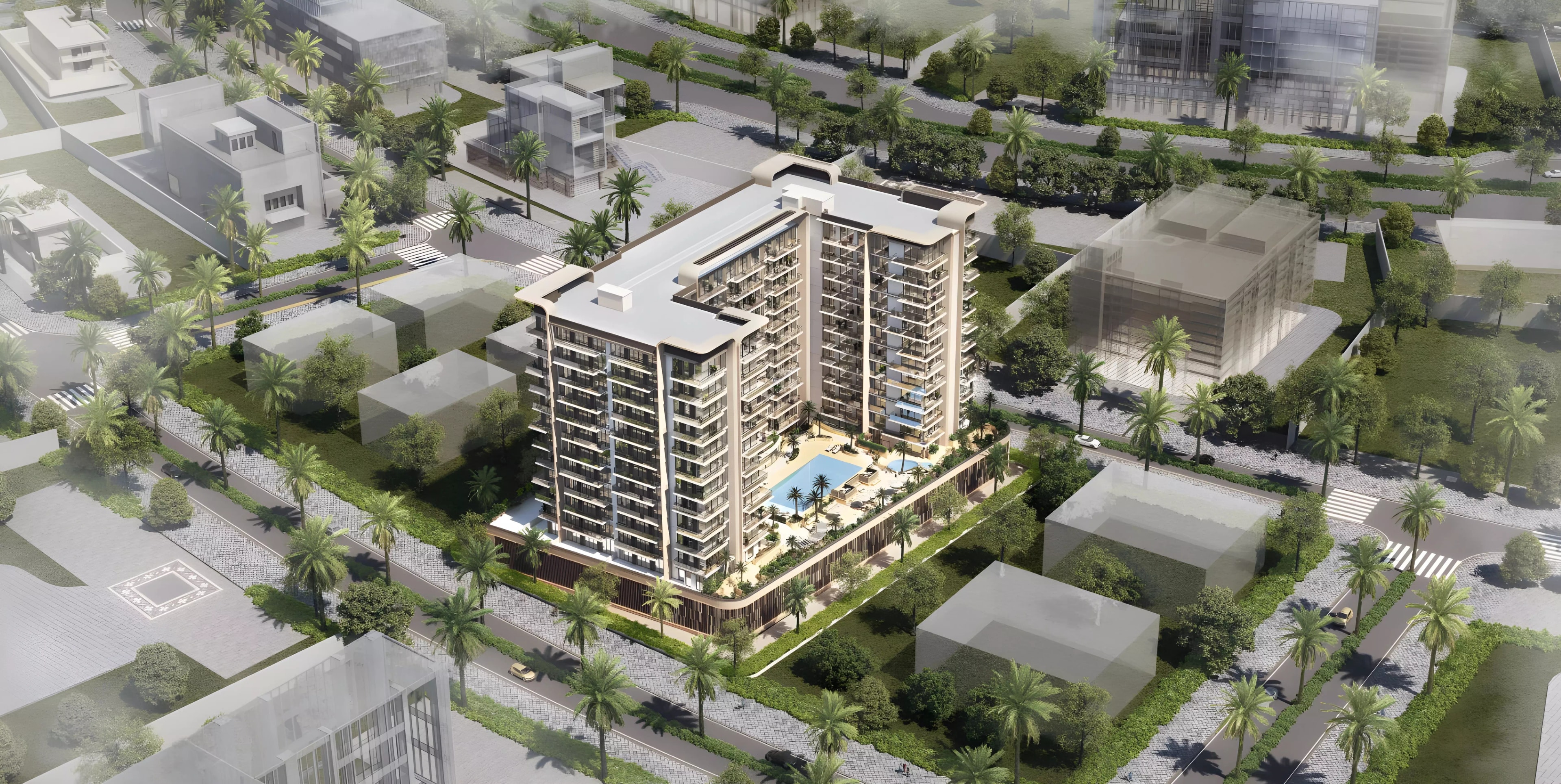 Impressie van Sola Residences, appartementen van Sola Residence Real Estate in Wasl Gate, Dubai
