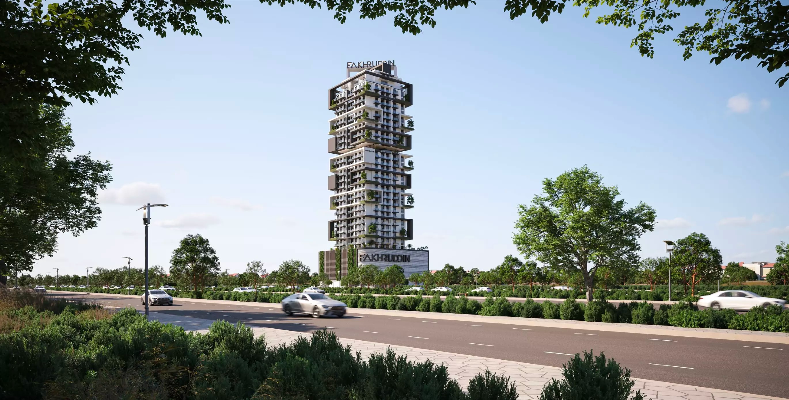 Impressie van Treppan Tower, woningen van Fakhruddin Properties in Jumeirah Village Triangle, Dubai
