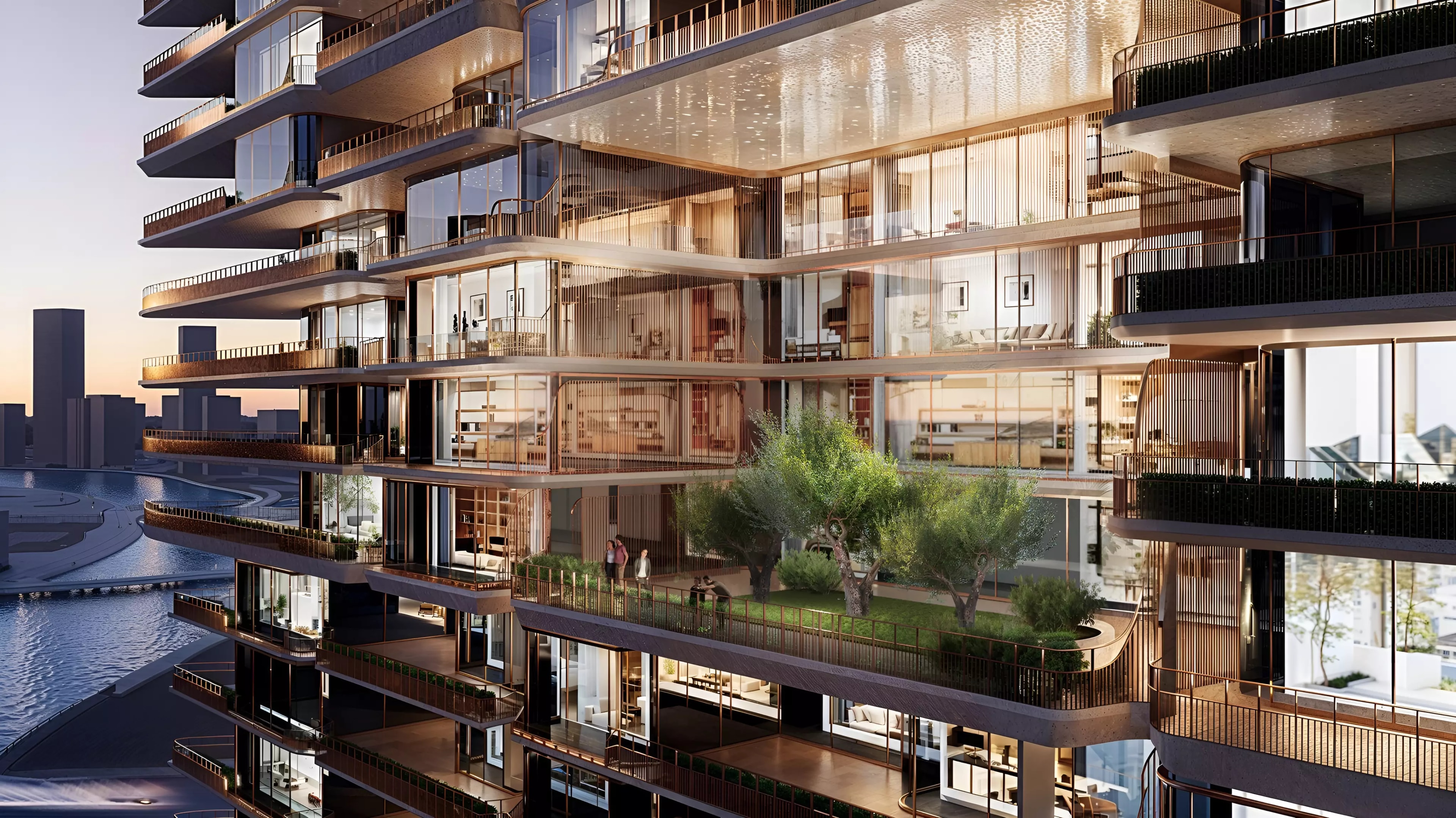 Impressie van The Cliffs, appartementen van AGI Palace Group in Al Wasl, Dubai