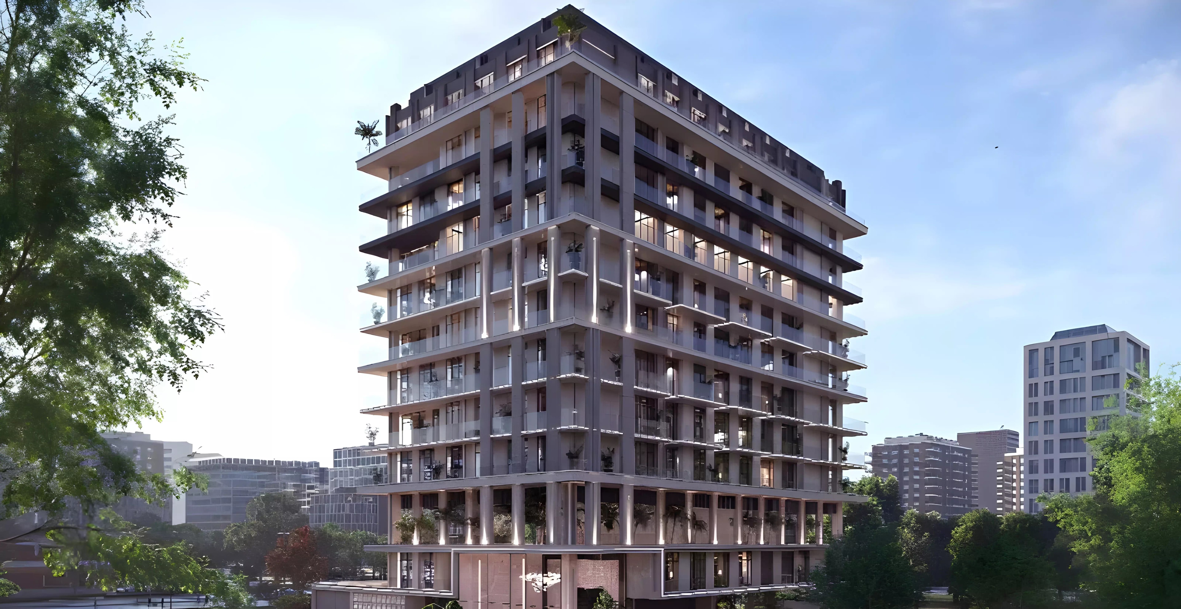 Impressie van Beverly Park, appartementen van H M B Development in Dubai Land Residence Complex, Dubai