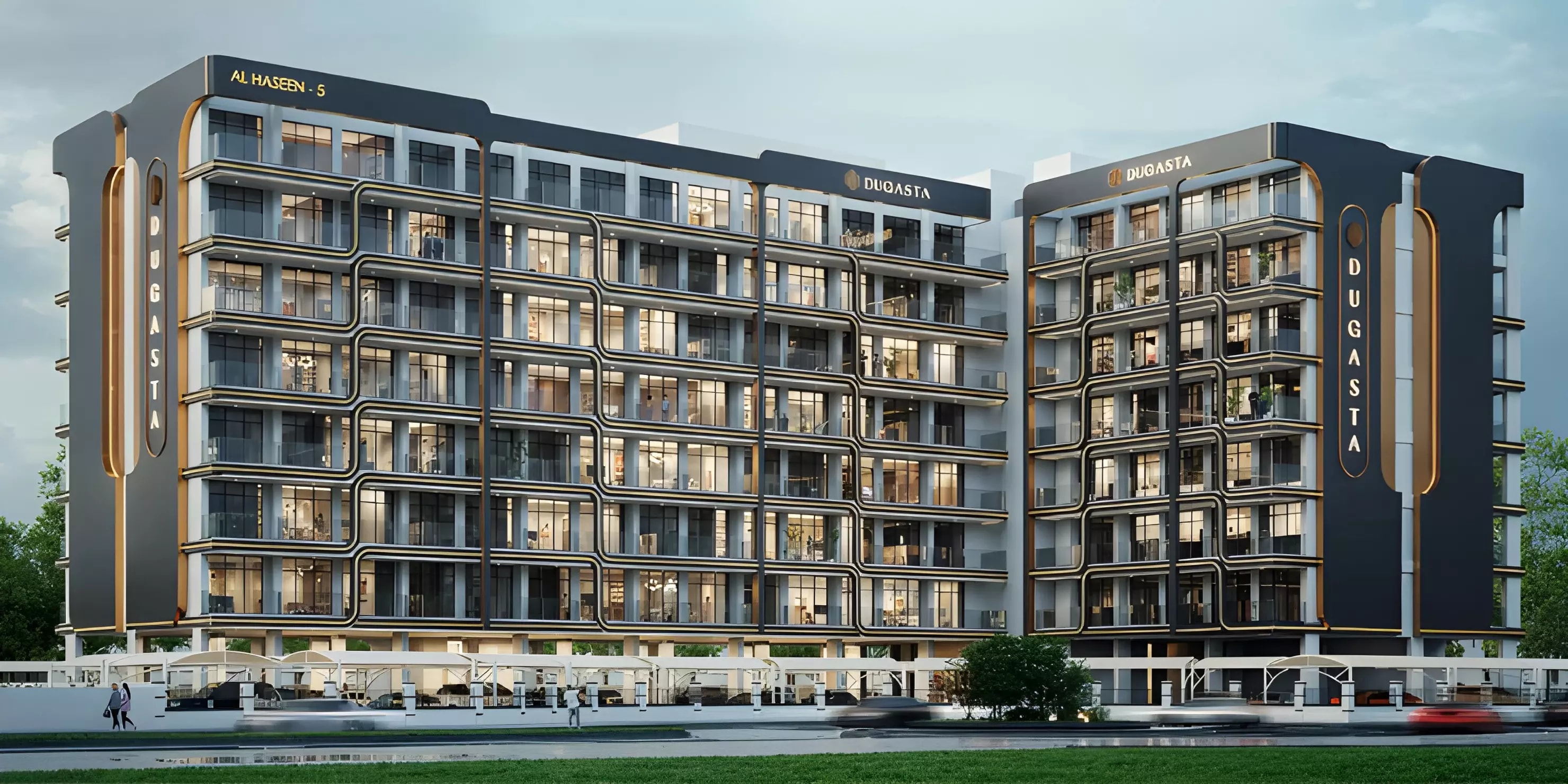 Impressie van Al Haseen Residences Phase 5, appartementen van Dugasta in Dubai Industrial City, Dubai