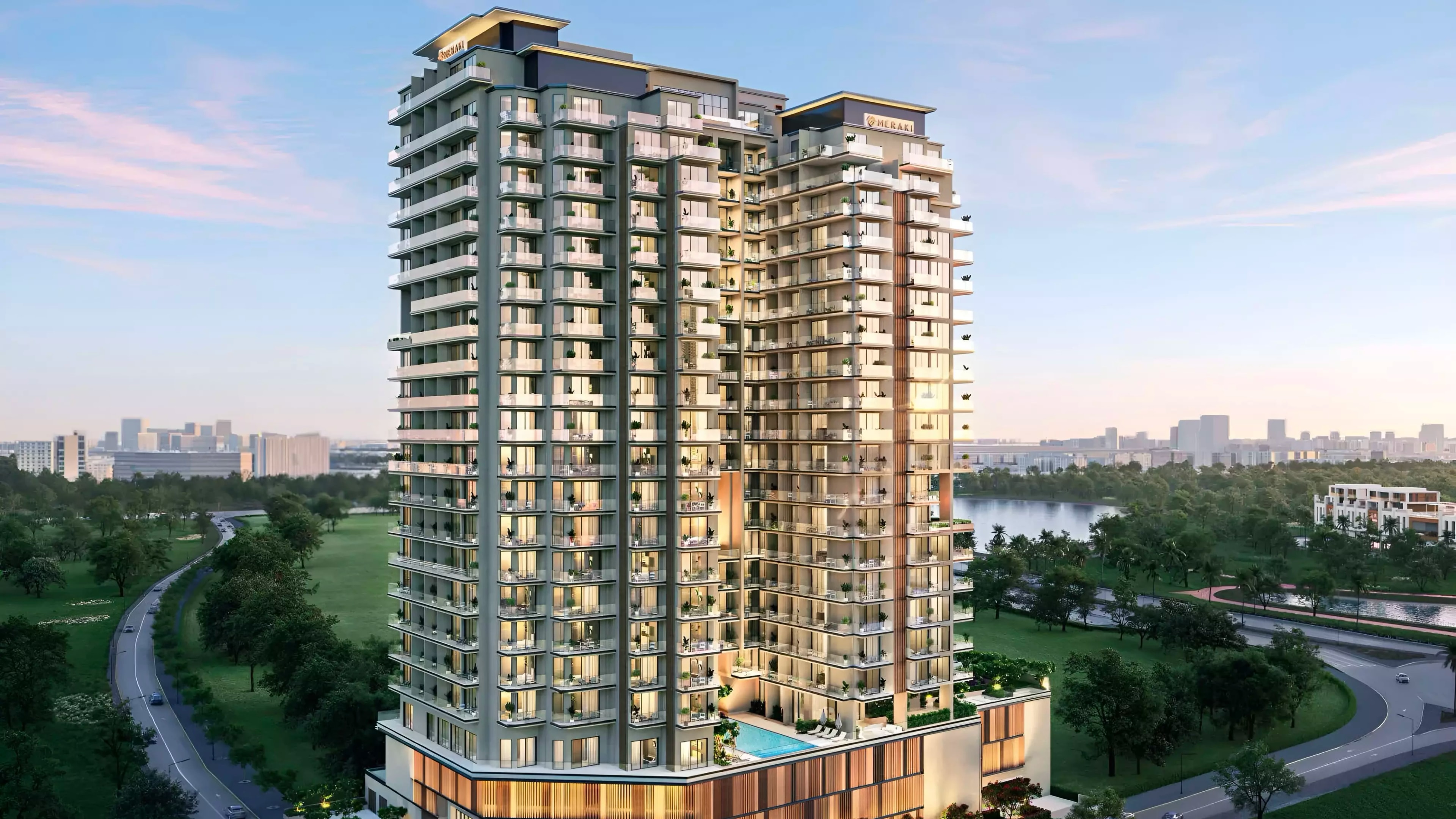 Impressie van Nirvana Residence, appartementen van Meraki in Dubai Production City (IMPZ), Dubai