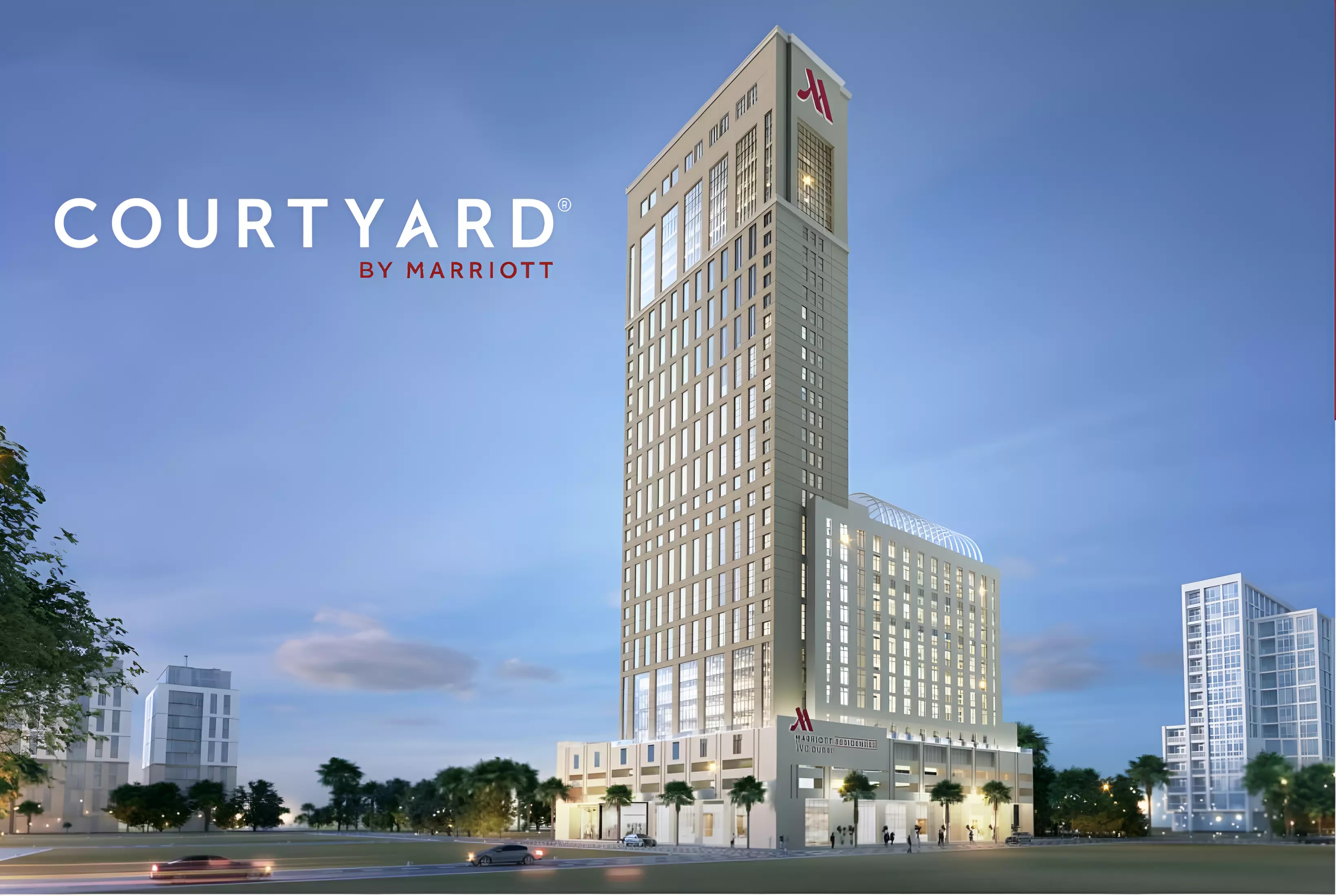 Impressie van Courtyard by Marriott, appartementen van Khamas Group Investment in Jumeirah Village Circle, Dubai