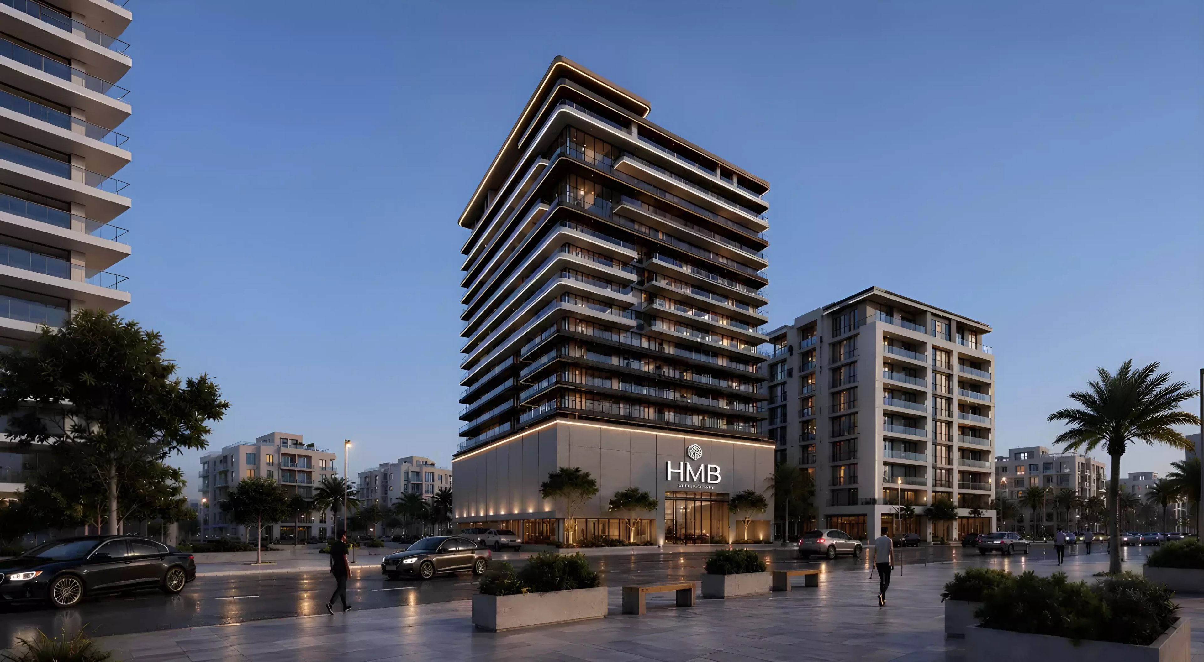 Impressie van Beverly Crown, woningen van H M B Development in Jumeirah Village Circle, Dubai