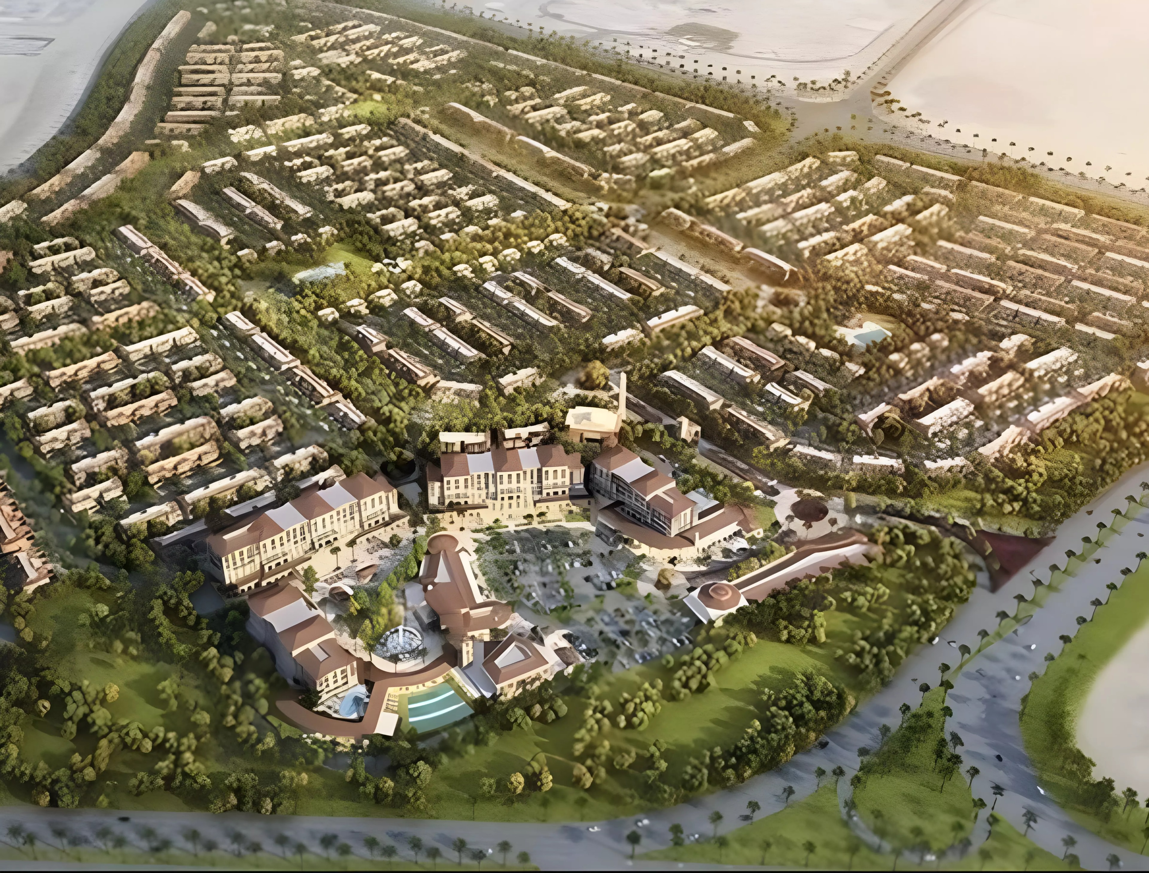 Impressie van Auria Gardens, woningen van Tuscany Real Estate Development in Arjan, Dubai