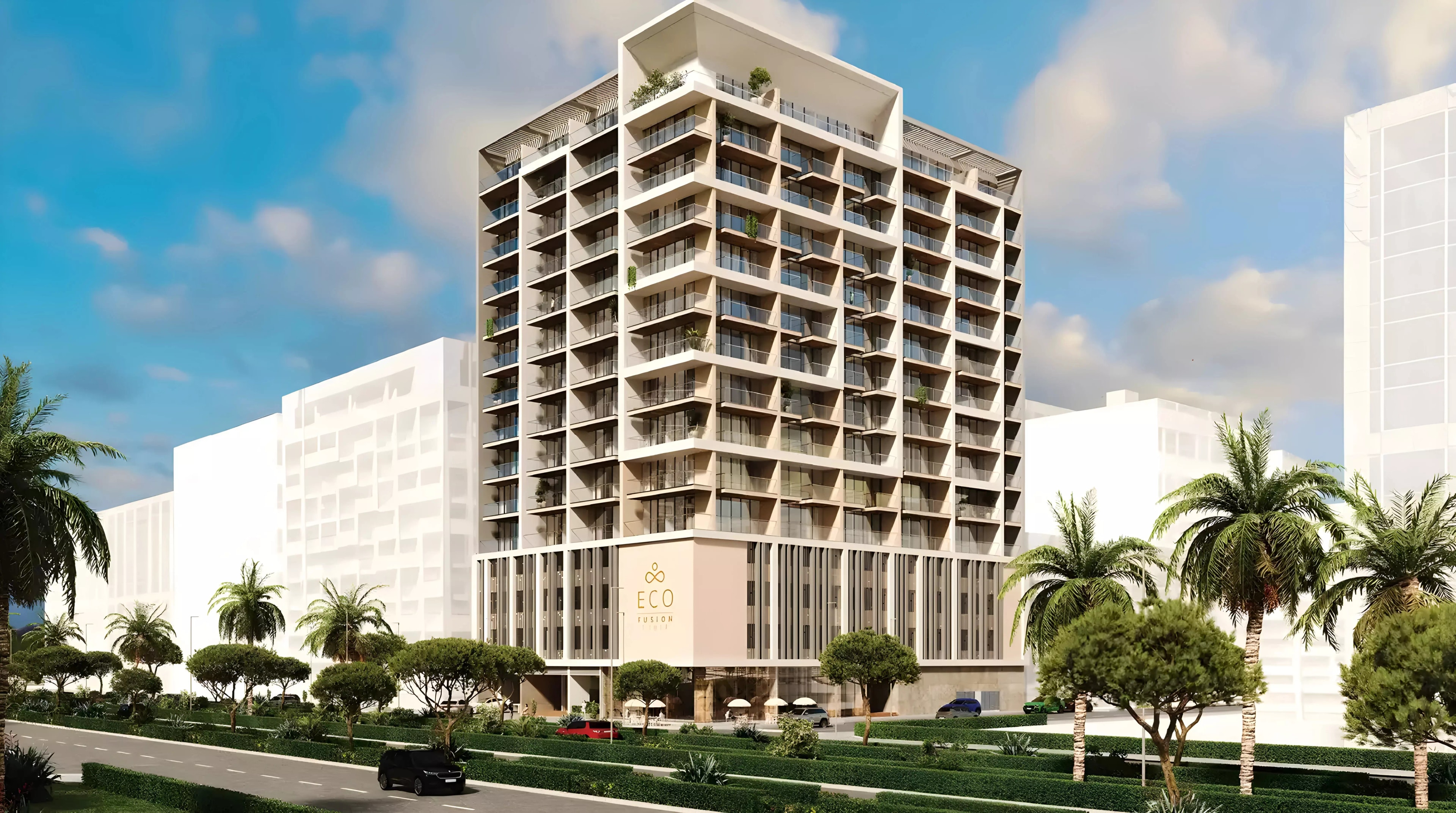 Impressie van Eco Fusion Tower, woningen van Green Point Home Real Estate in Jumeirah Village Circle, Dubai