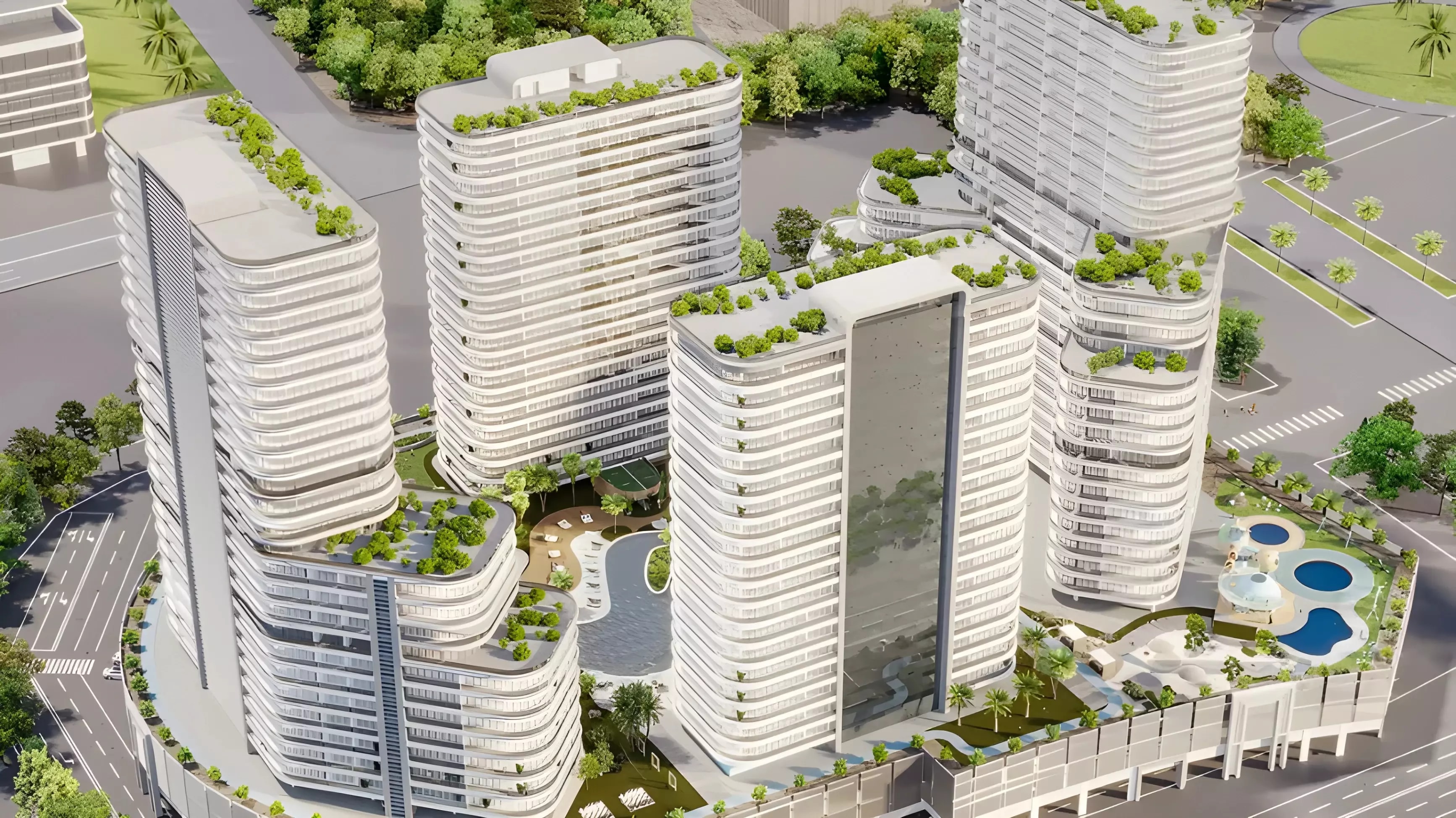 Impressie van The Central Downtown, appartementen van Aqua Properties Developers in Arjan, Dubai