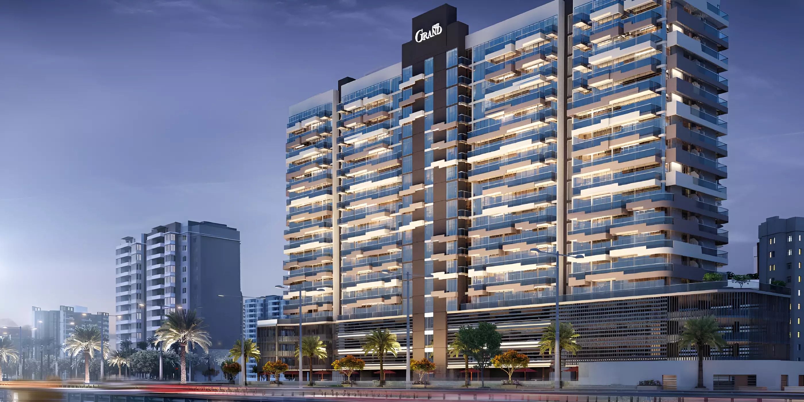Impressie van Azizi Grand, appartementen van Azizi Developments in Dubai Sports City, Dubai