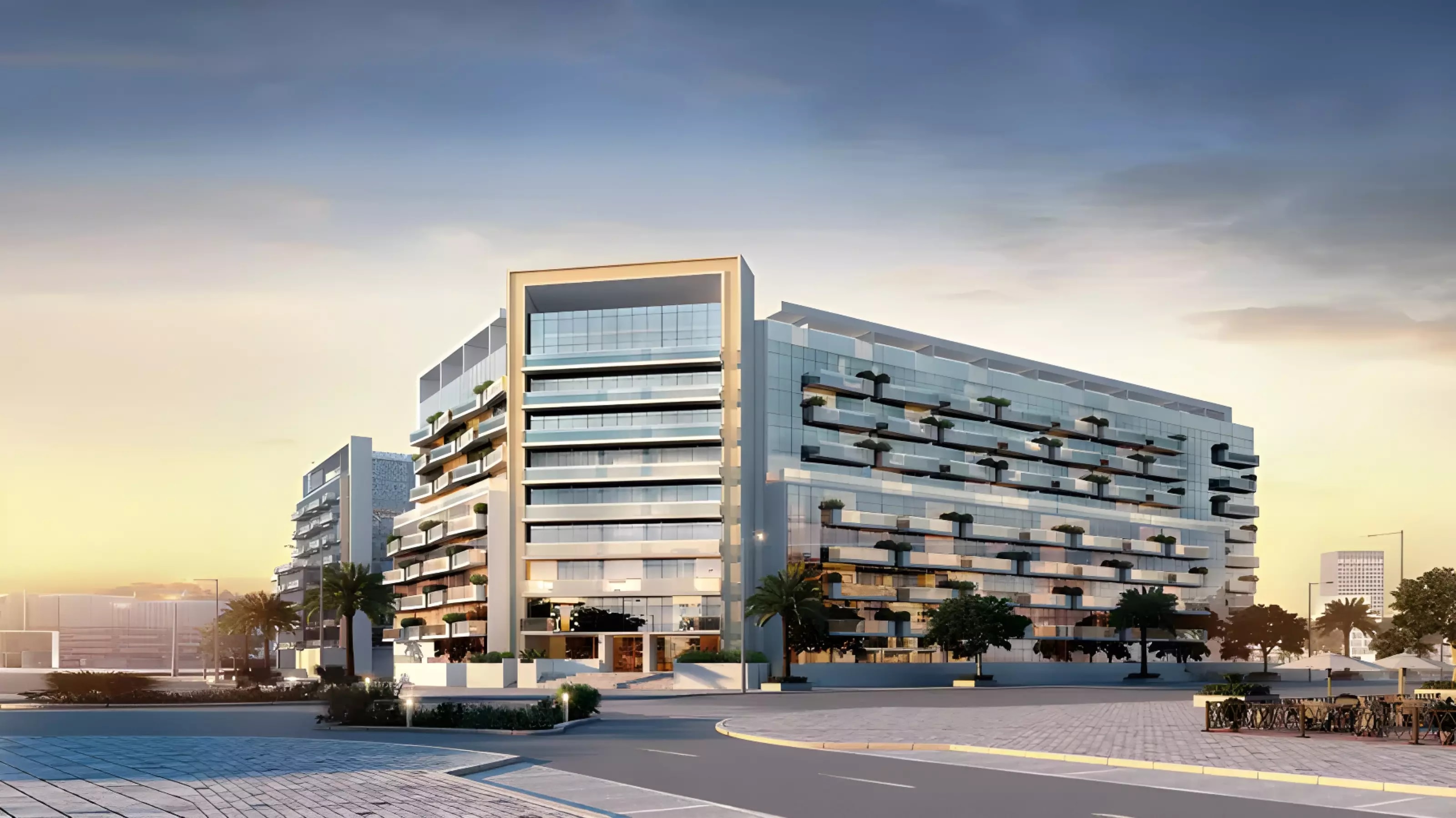 Impressie van Azizi Mirage 1, appartementen van Azizi Developments in Dubai Studio City, Dubai