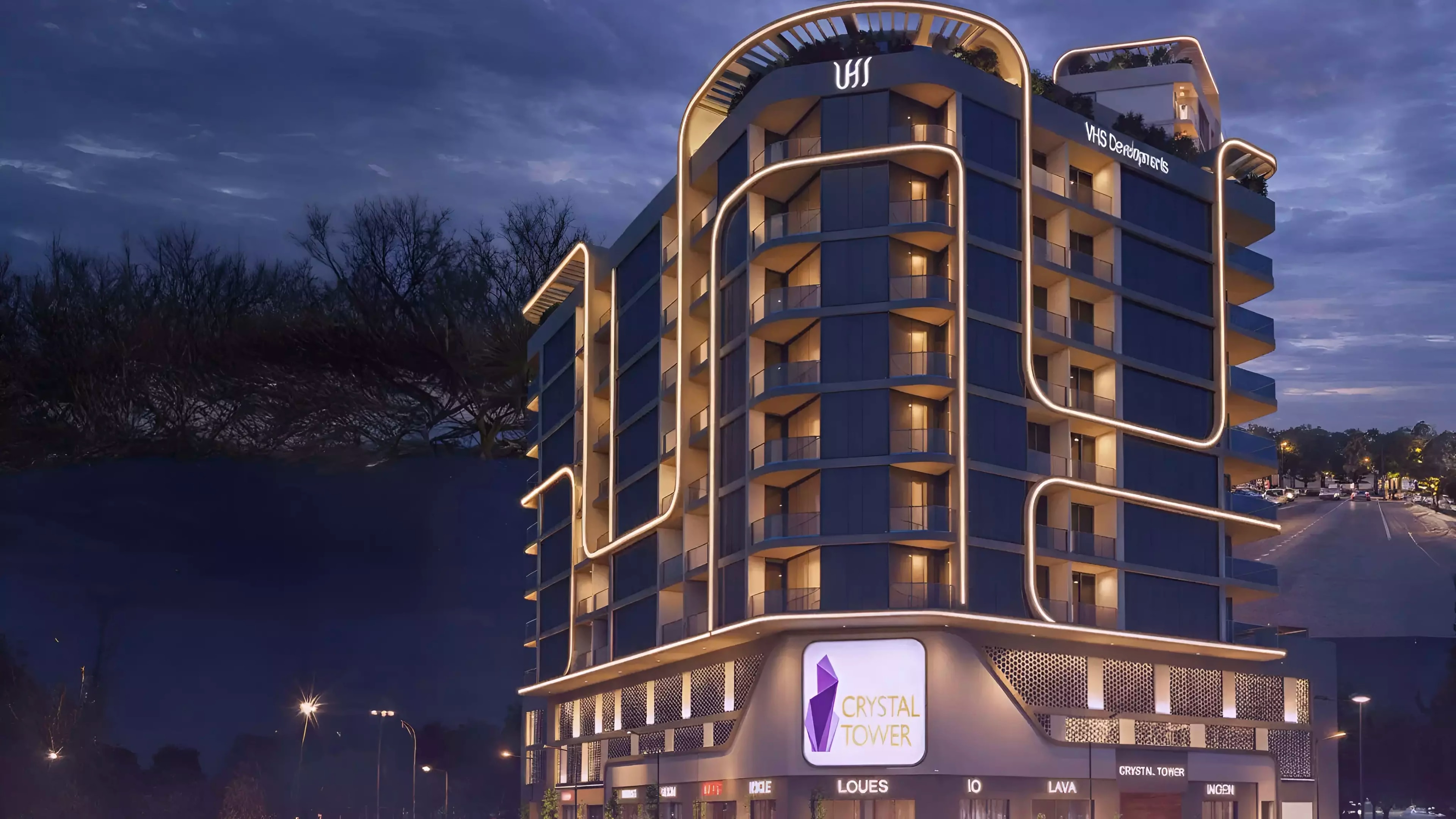 Impressie van Crystal Tower, appartementen van VHS Developments in International City, Dubai