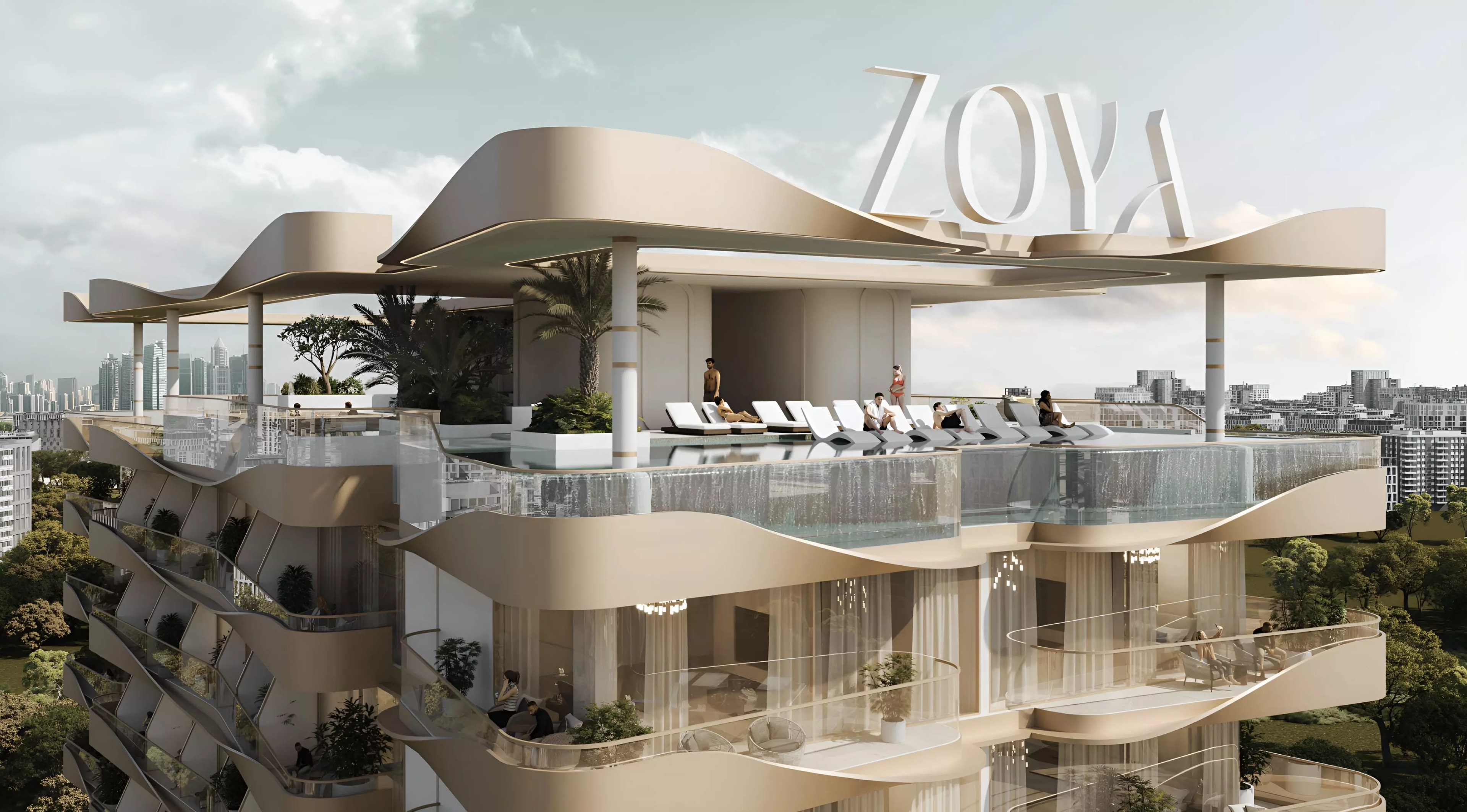Impressie van Nuve by Zoya, appartementen van Zoya Developments in Dubai Land Residence Complex, Dubai