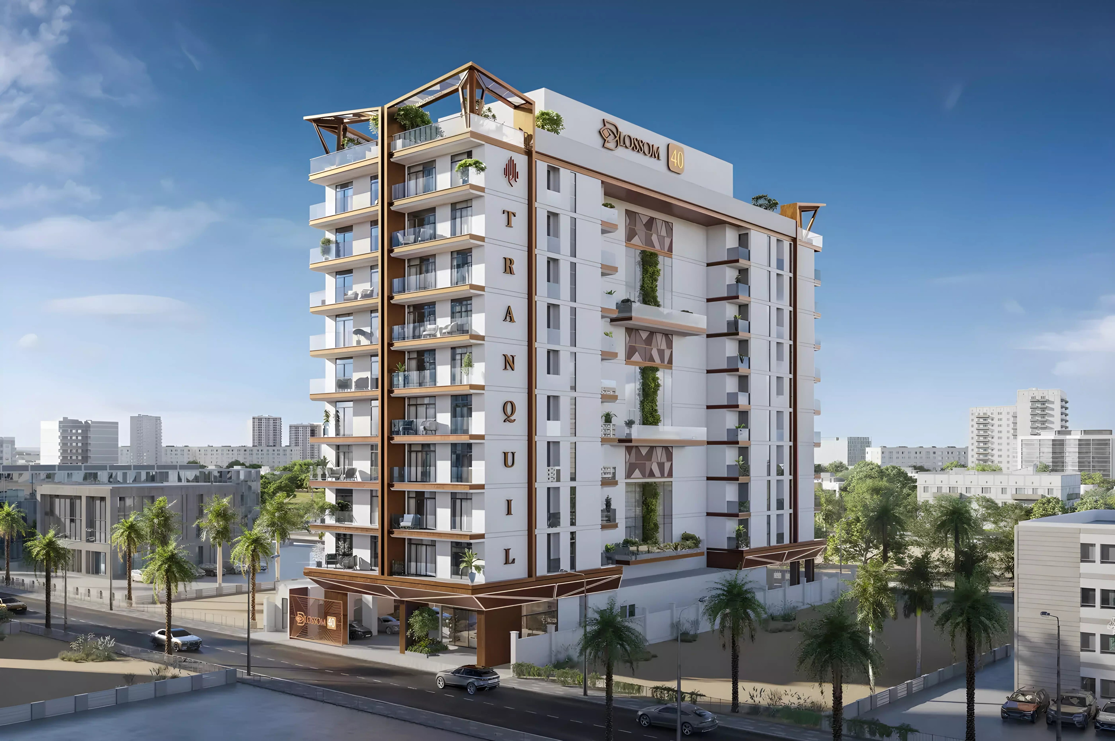 Impressie van Blossom 40, appartementen van Tranquil Infra Developers in Majan, Dubai