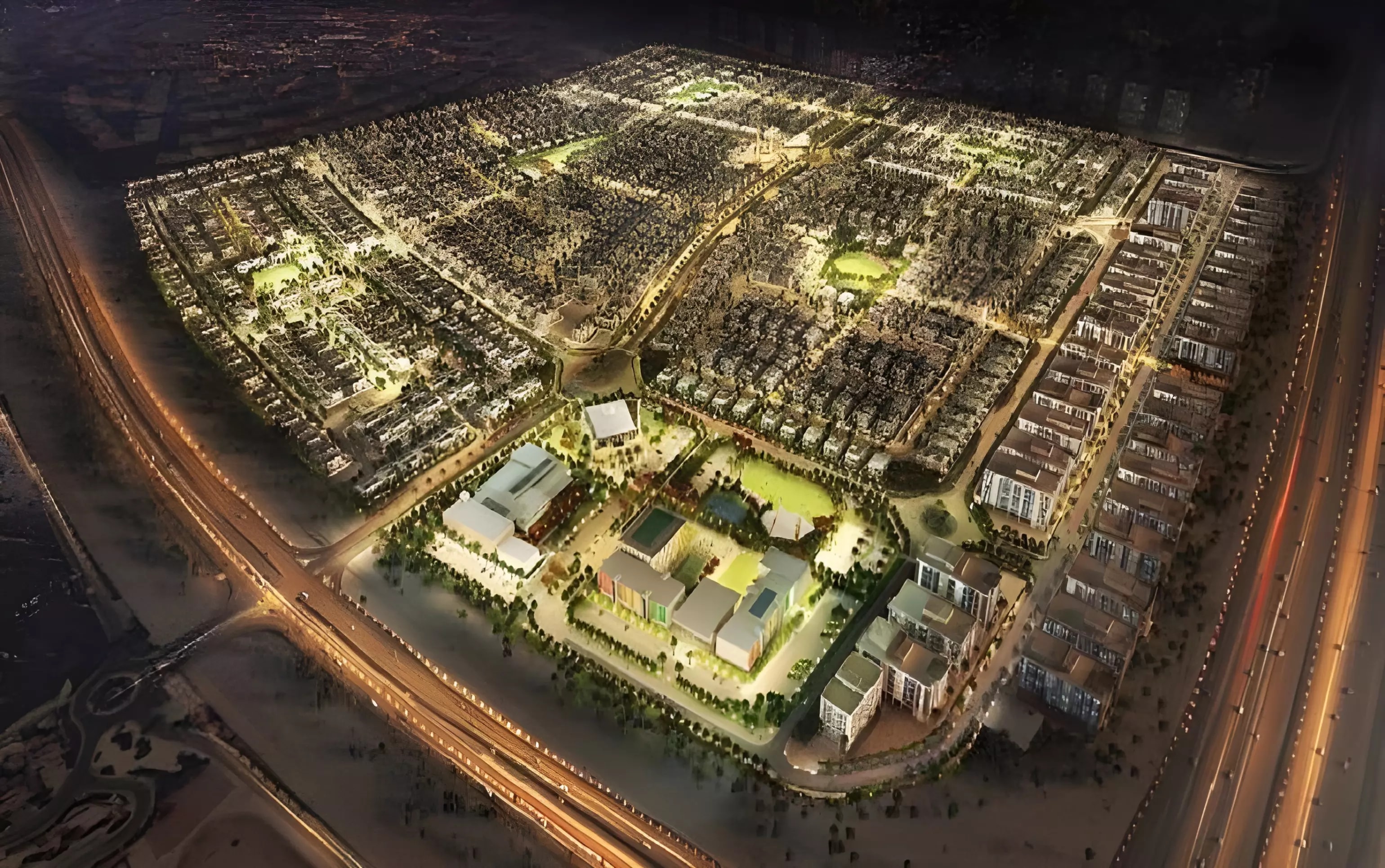 Impressie van Rosewell Park, appartementen van Rosewell Park Development in Dubai Land Residence Complex, Dubai