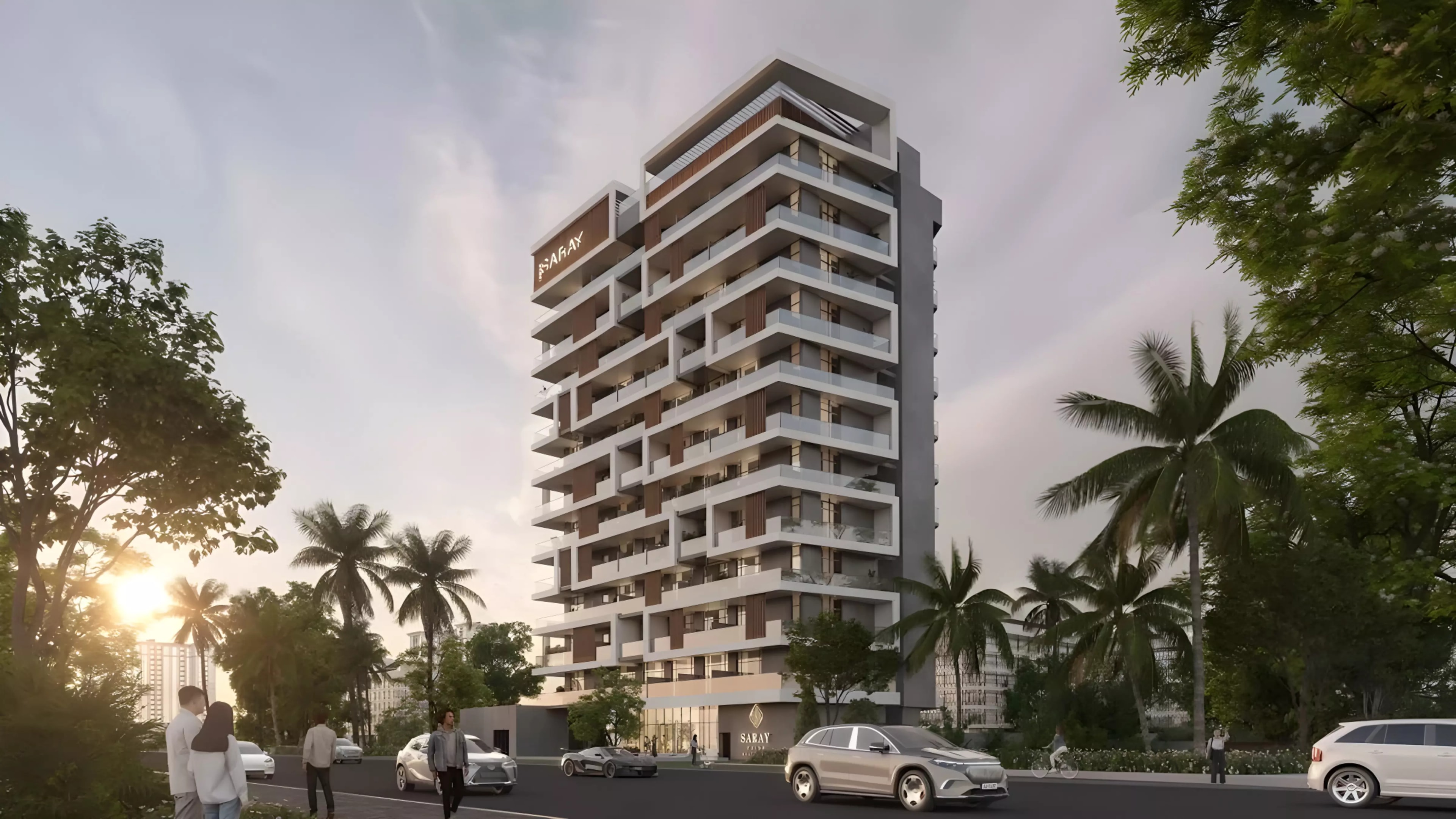 Impressie van Saray Prime Residence, appartementen van Unique Saray Development in Dubai Land Residence Complex, Dubai