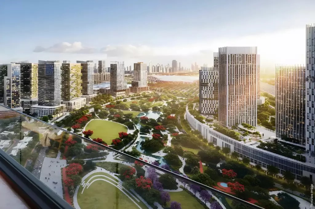 Impressie van Azizi Milan Heights, appartementen van Azizi Developments in City of Arabia, Dubai