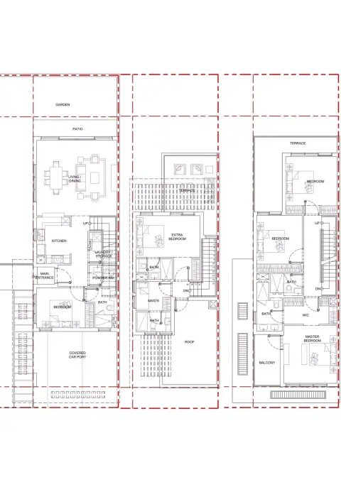 Plattegrond van 5 slaapkamers in Bahamas