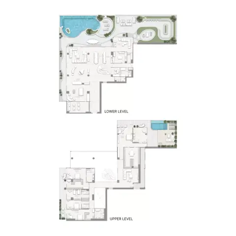 Plattegrond van 5 slaapkamers in Fairmont Residences Solara Tower By Sol
