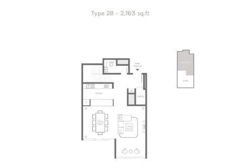 Plattegrond van 2 slaapkamers in Banyan Tree Residences Aurelia