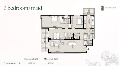 Plattegrond van 3 slaapkamers in Living Legends Phase 4