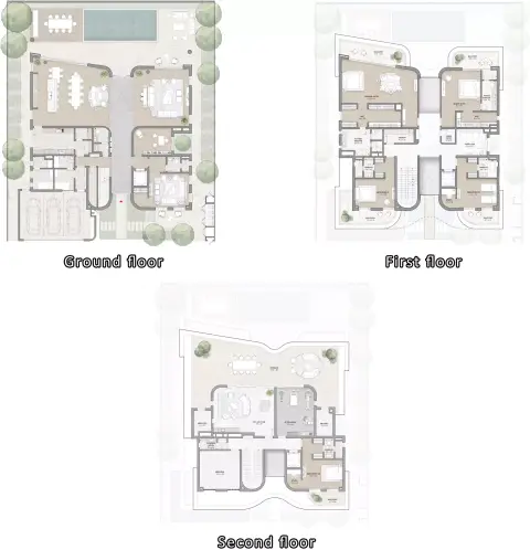 Plattegrond van 6 slaapkamers in Karl Lagerfeld