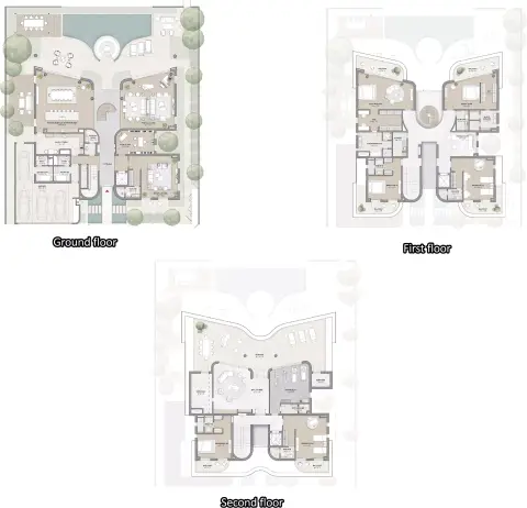 Plattegrond van 7 slaapkamers in Karl Lagerfeld