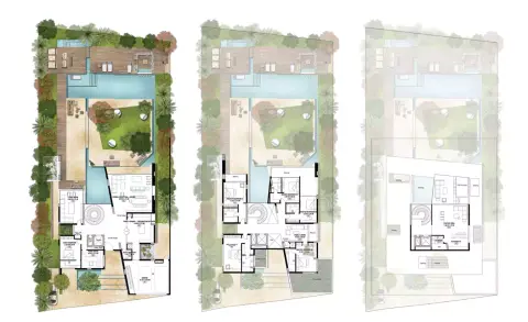 Plattegrond van 6 slaapkamers in Lunaria Al Barari