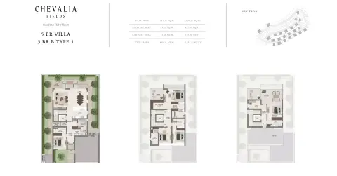 Plattegrond van 5 slaapkamers in Grand Polo Club and Resort