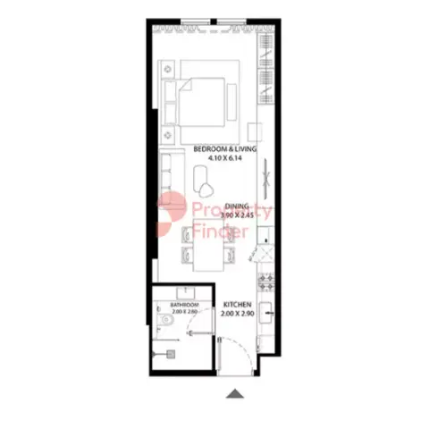 Plattegrond van Studio in Mag 330