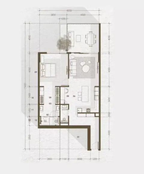 Plattegrond van 1 slaapkamer in Mag Keturah Reserve