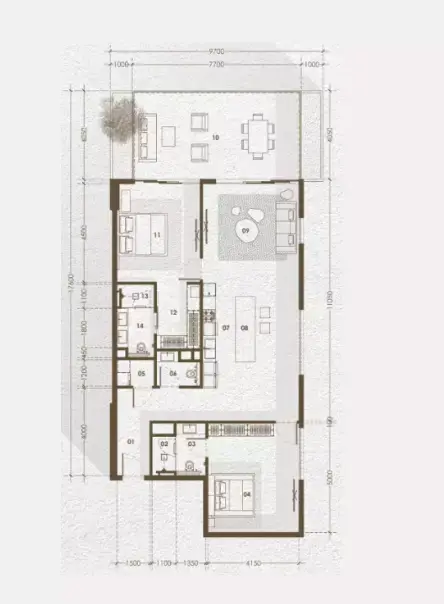 Plattegrond van 2 slaapkamers in Mag Keturah Reserve