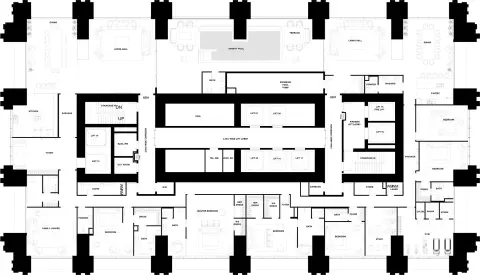 Plattegrond van 5 slaapkamers in Burj Binghatti Jacob & Co