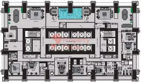 Plattegrond van 5 slaapkamers in Burj Binghatti Jacob & Co