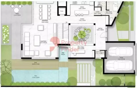 Plattegrond van 5 slaapkamers in Chorisia 1 Villas