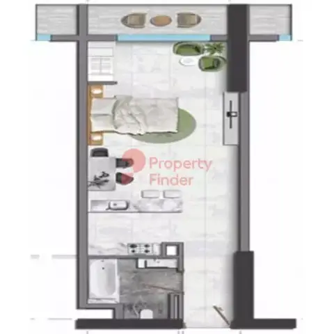 Plattegrond van Studio in Blue Waves Tower