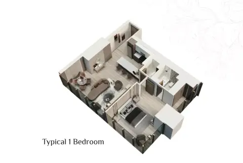 Plattegrond van 1 slaapkamer in Me Do Re