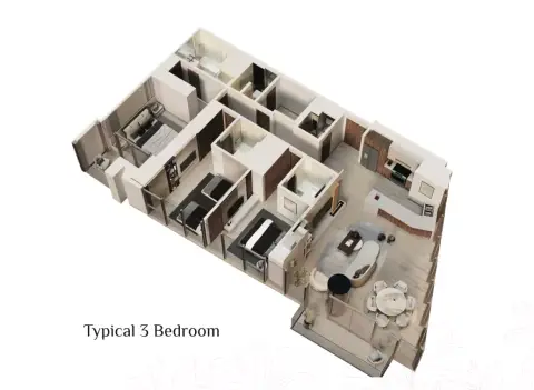 Plattegrond van 3 slaapkamers in Me Do Re