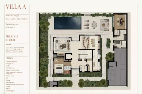 Plattegrond van 5 slaapkamers in Eden House Dubai Hills