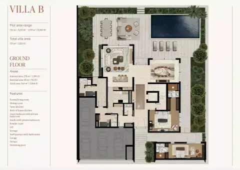 Plattegrond van 6 slaapkamers in Eden House Dubai Hills