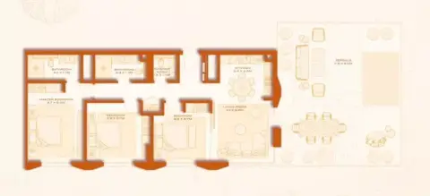 Plattegrond van 3 slaapkamers in Avenew 888