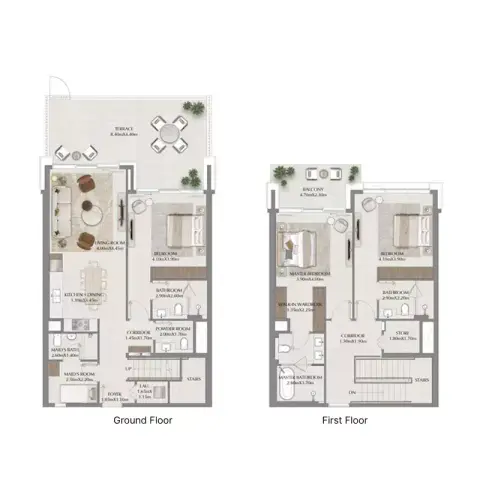 Plattegrond van 3 slaapkamers in Terra Woods