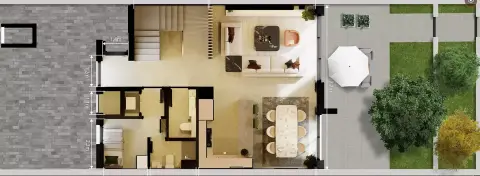 Plattegrond van 3 slaapkamers in Oasis