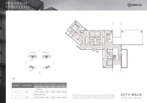 Plattegrond van 5 slaapkamers in City Walk Crestlane