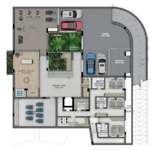 Plattegrond van 7 slaapkamers in Altissima
