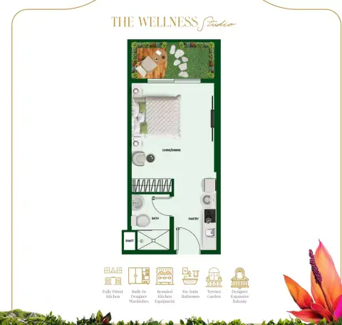 Plattegrond van Studio in Vincitore Wellness Estate