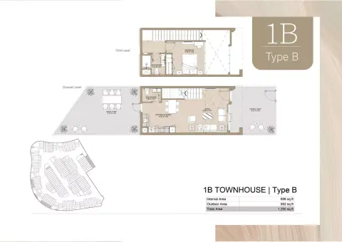 Plattegrond van 1 slaapkamer in Verdana Phase 2 By Reportage