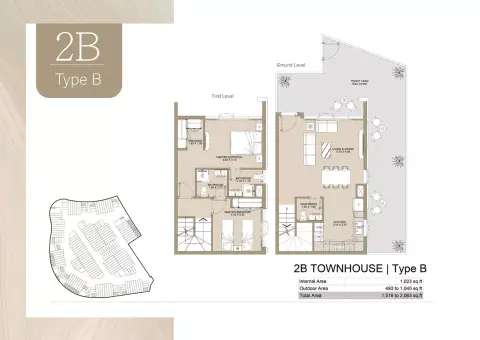 Plattegrond van 2 slaapkamers in Verdana Phase 2 By Reportage